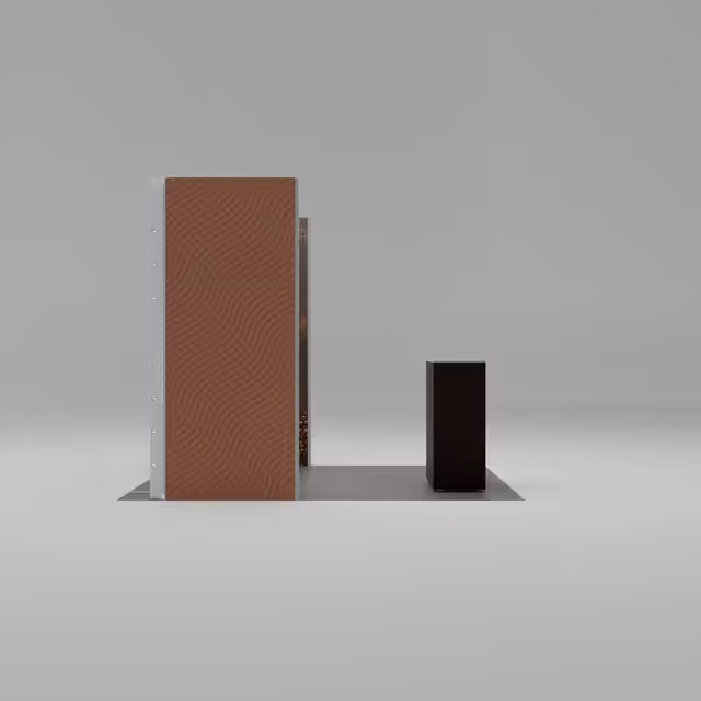 10x10 Nova trade show booth display components side view