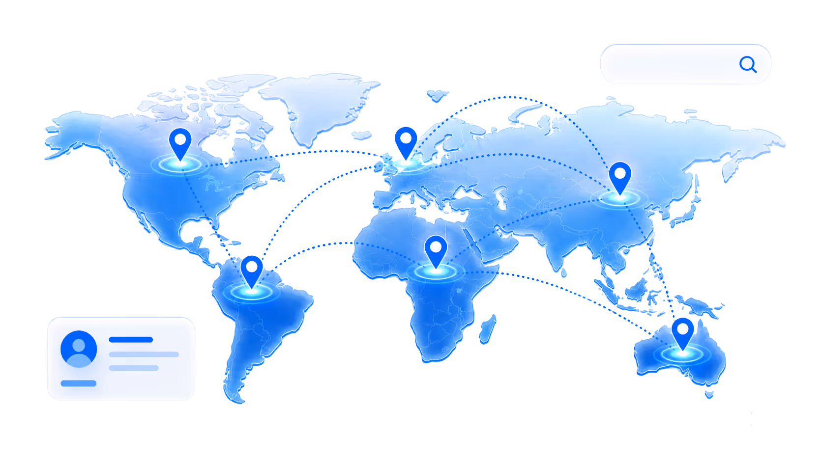 World map showing global creator discovery