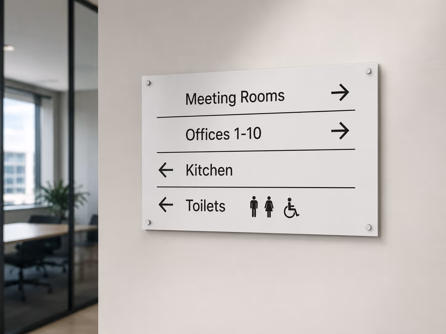 Directional signage for A Class Health