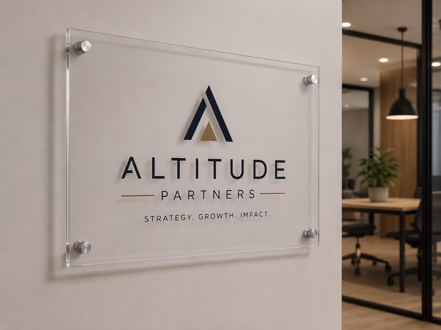 10mm acrylic plaque for Altitude Partners