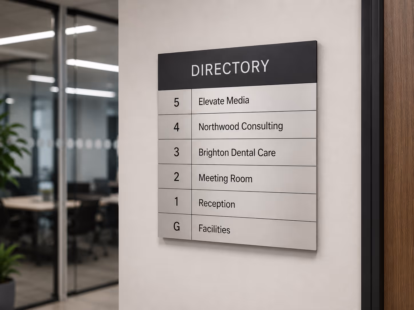 19mm PVC letters stood off for Northwood Consulting