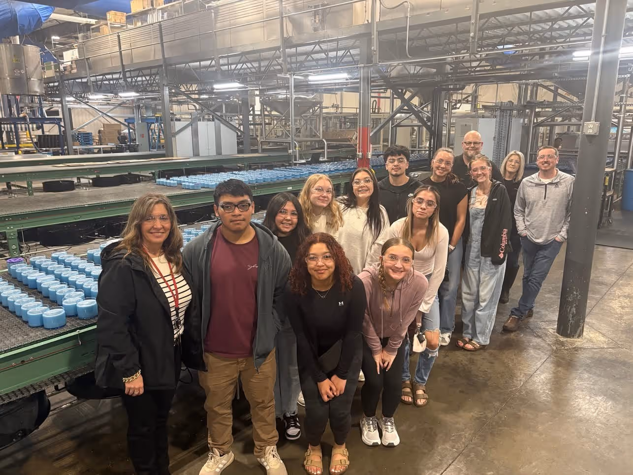 ATC Students touring the Premier Candle factory
