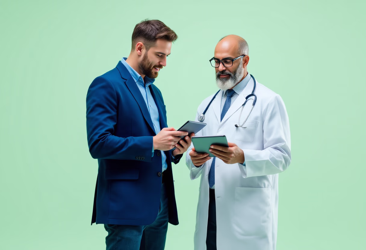 image of a doctor with a clipboard