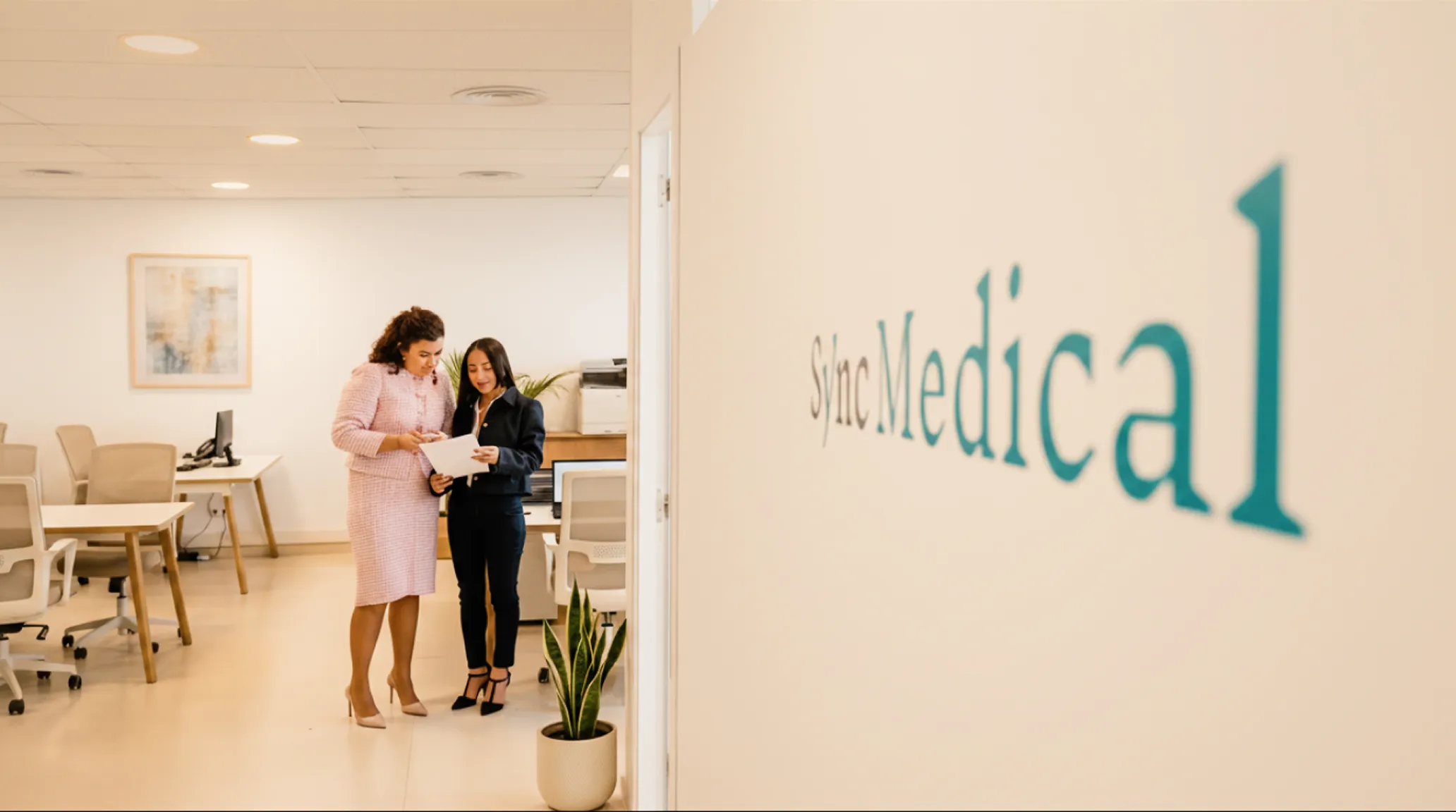 image of a team meeting (for a medical clinic)