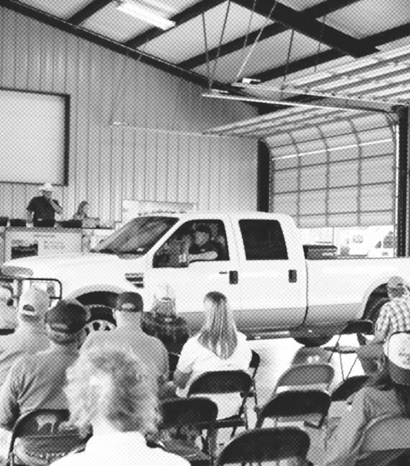 Action shot of truck being sold