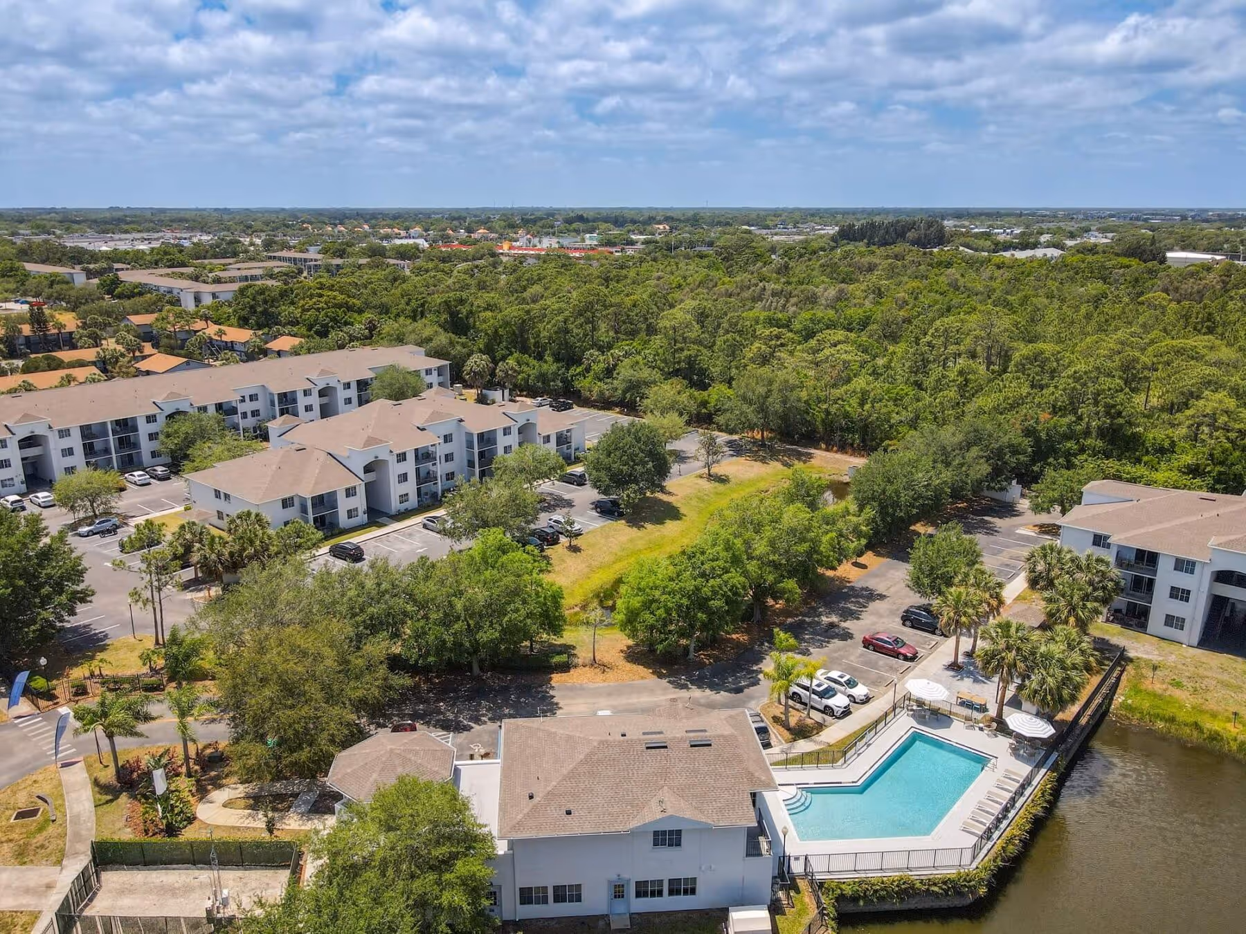 Aerial view of property