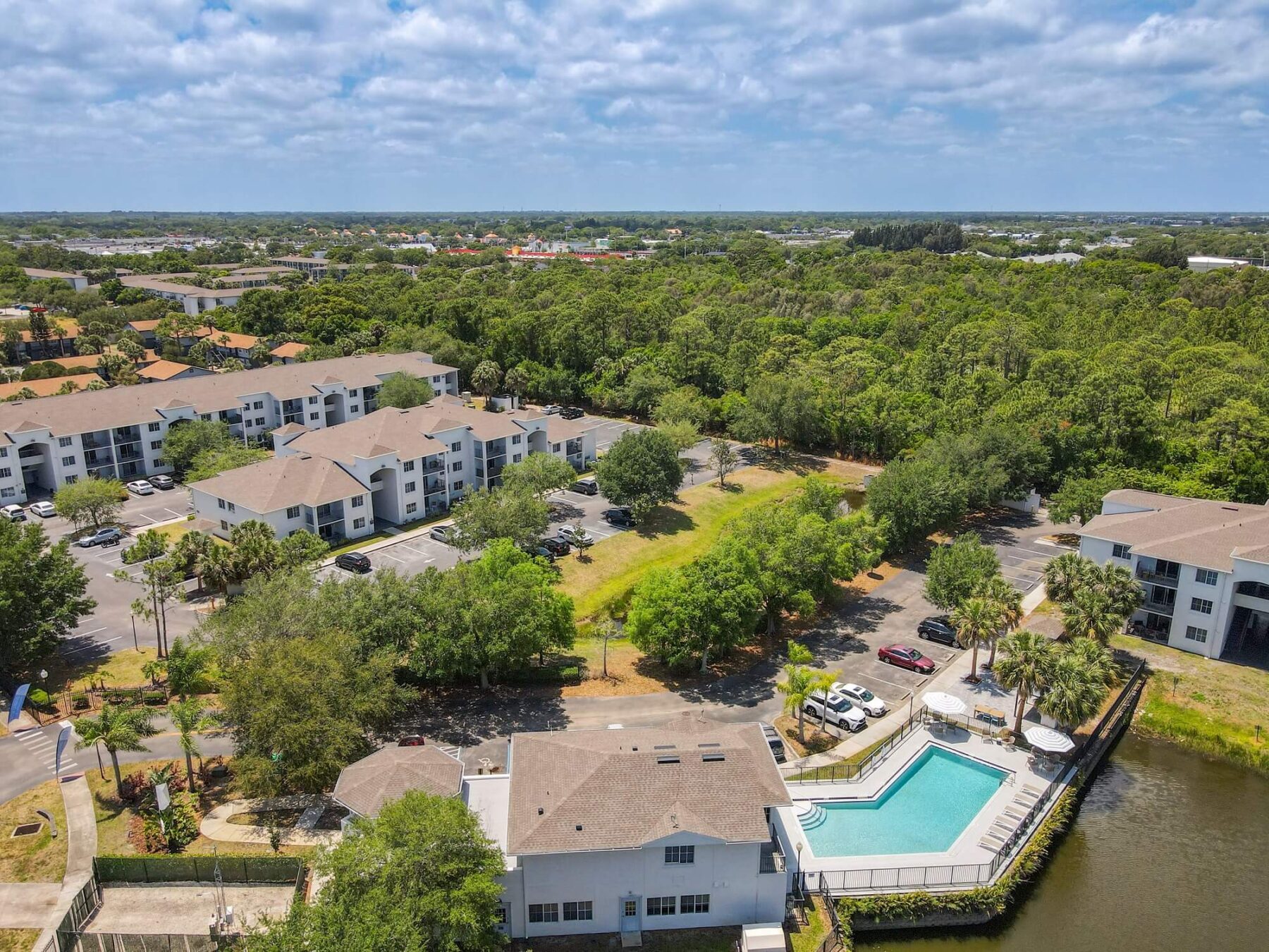 Aerial view of Meri Palm Bay