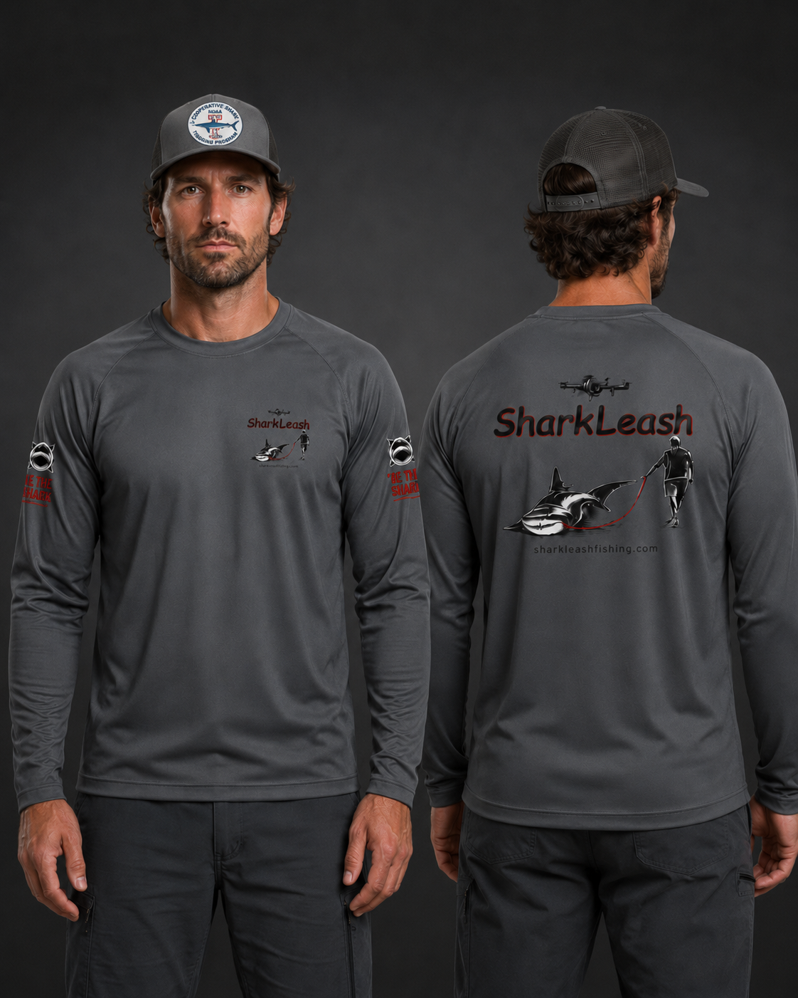 Be The Shark long sleeve UPF 50 performance shirt