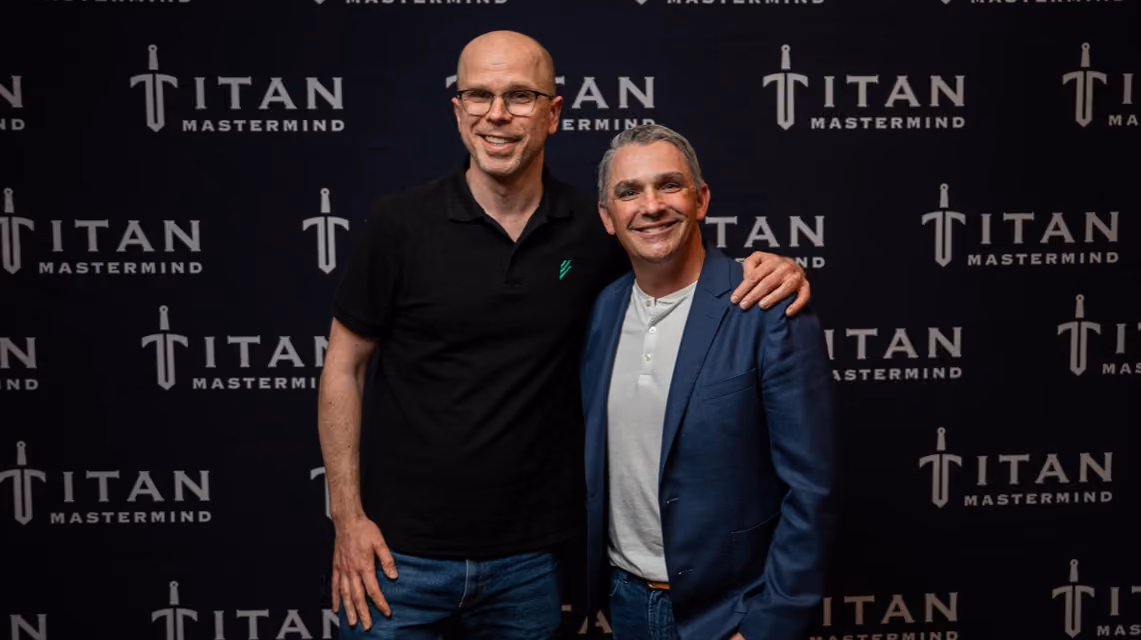 Tom Crosshill with a guest at an industry event