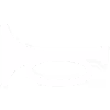 Simple white silhouette of a trumpet icon on black background.