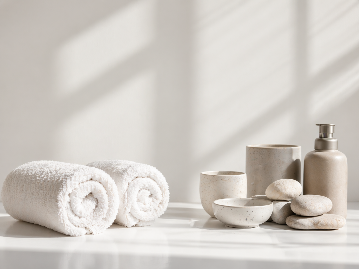 [background image] cozy spa setting (for a massage therapist)