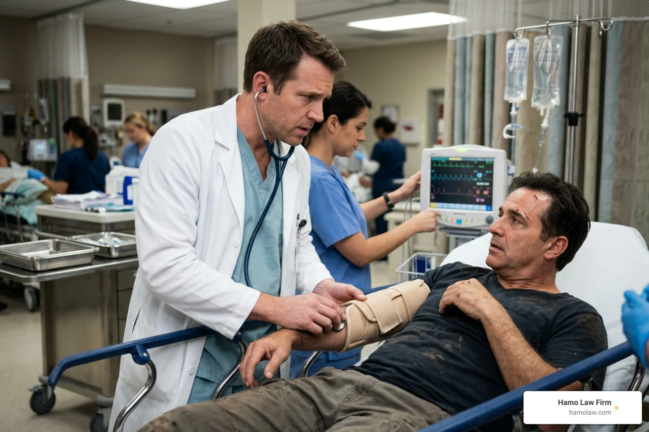 Medical evaluation after a traffic collision Medical evaluation after a traffic collision