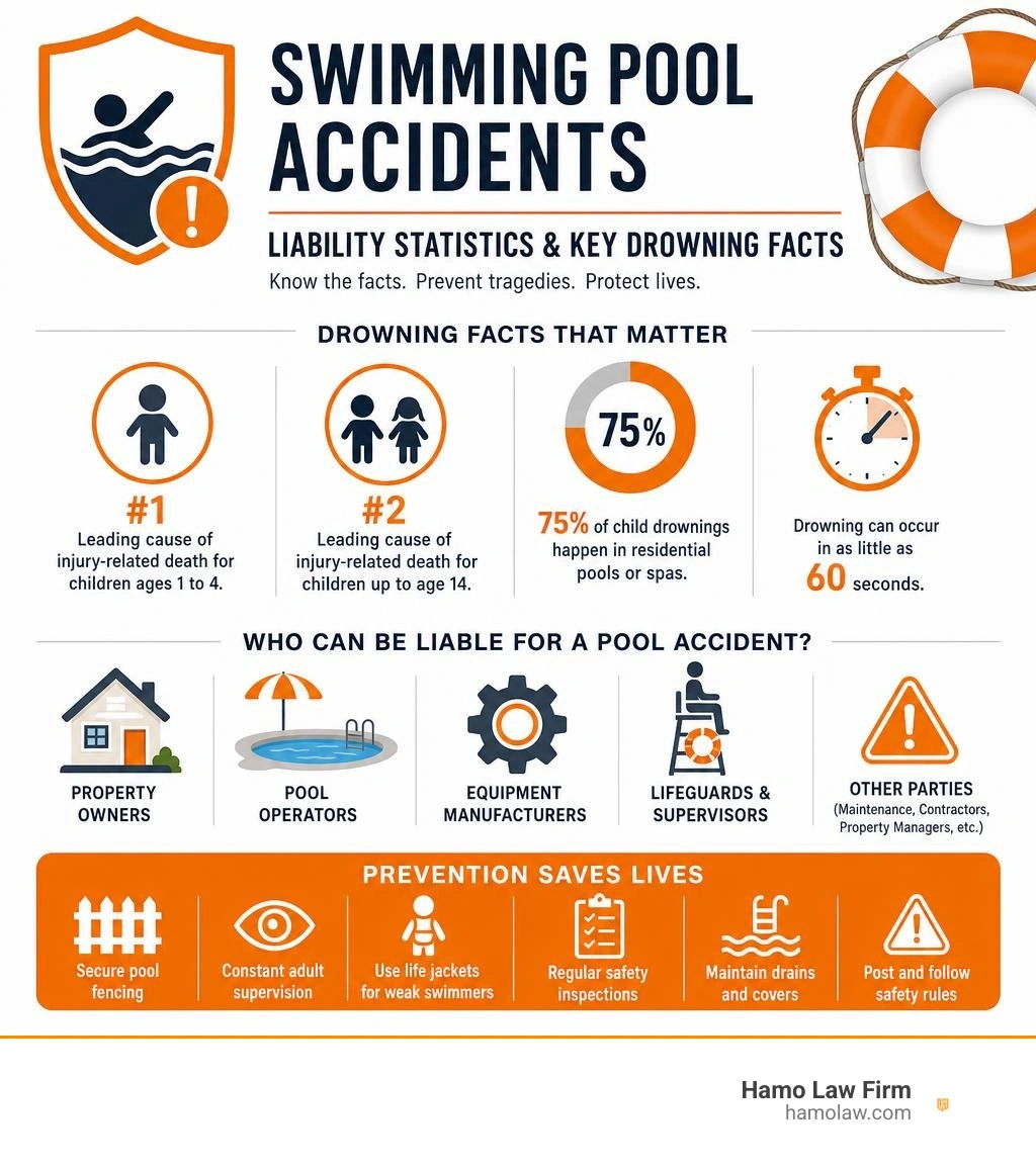 Swimming pool accident liability statistics and key drowning facts infographic infographic Swimming pool accident liability statistics and key drowning facts infographic infographic