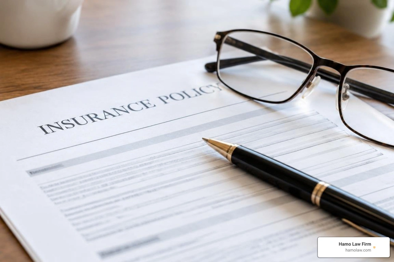 Insurance policy document showing standard exclusions and coverage limitations Insurance policy document showing standard exclusions and coverage limitations