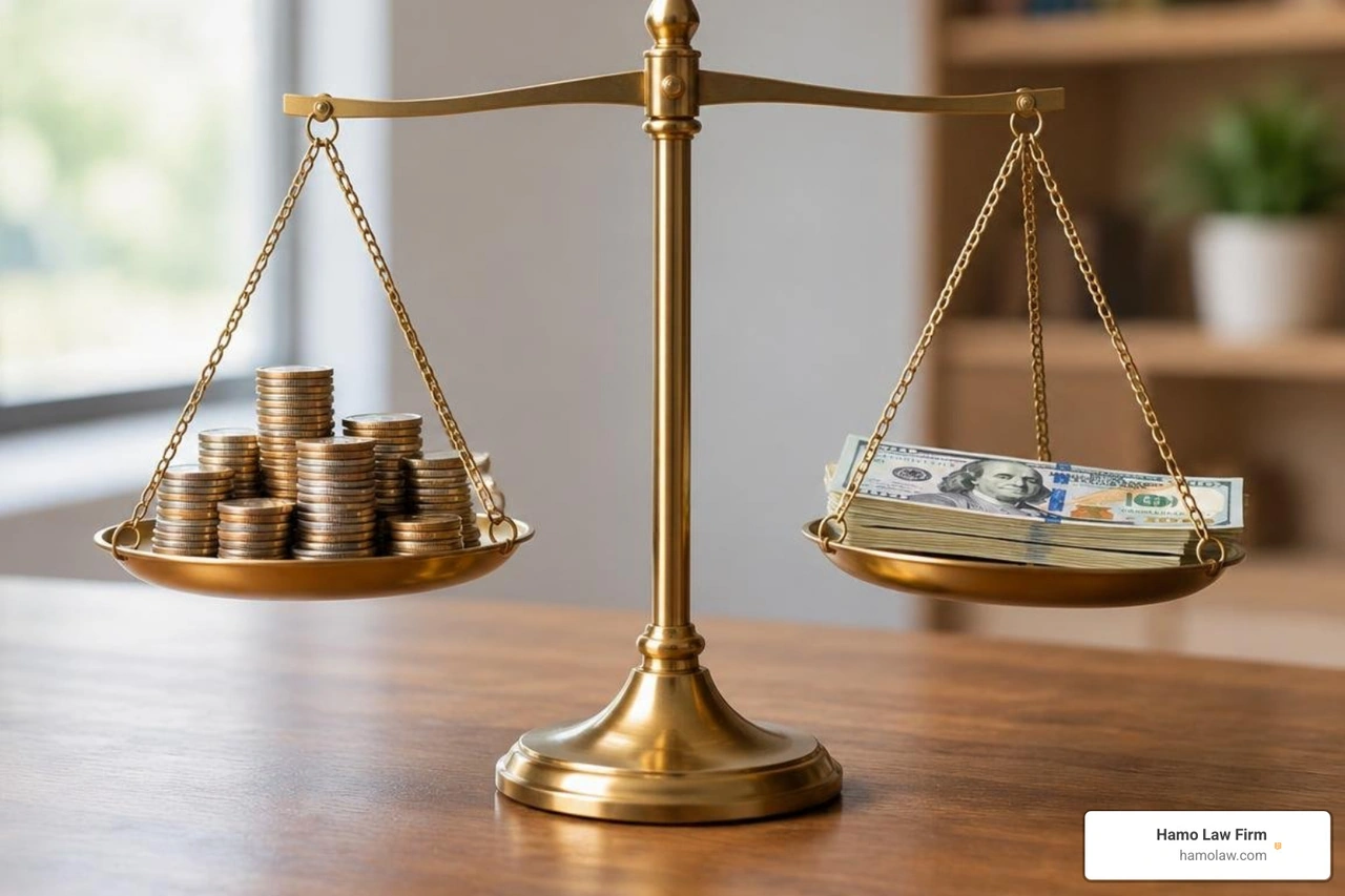 scale balancing premium savings against emergency out of pocket cash scale balancing premium savings against emergency out of pocket cash