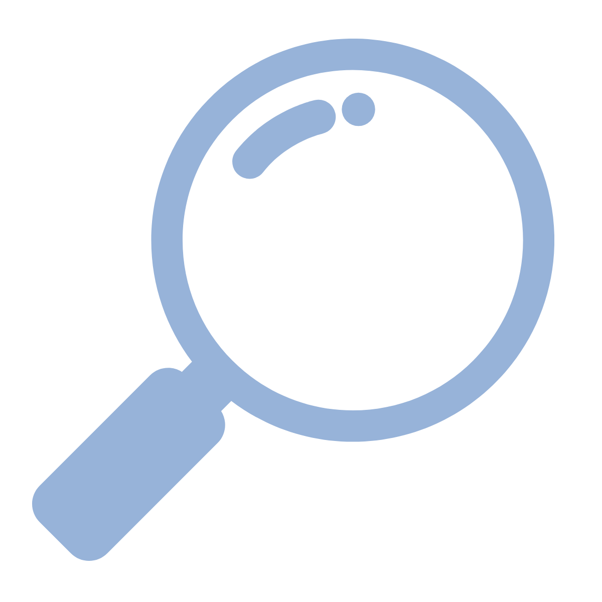 Magnifying glass icon representing a personalized review of your home equity loan options.
