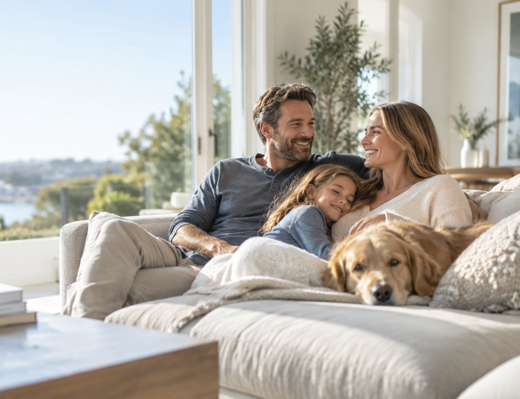 Homeowners reviewing financial options at home