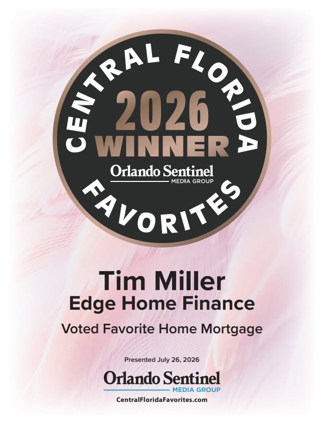 2026 Central Florida Favorites winner for Home Mortgage, Tim Miller of Edge Home Finance