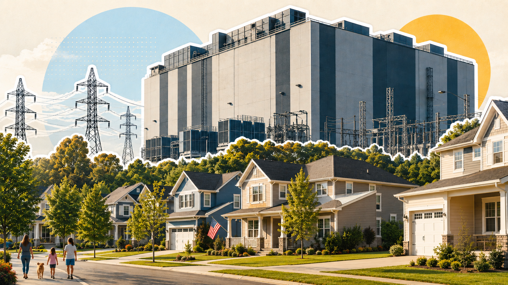 Illustration showing credit score, income, debt, employment, and assets, the key factors lenders review when qualifying a borrower for a mortgage.