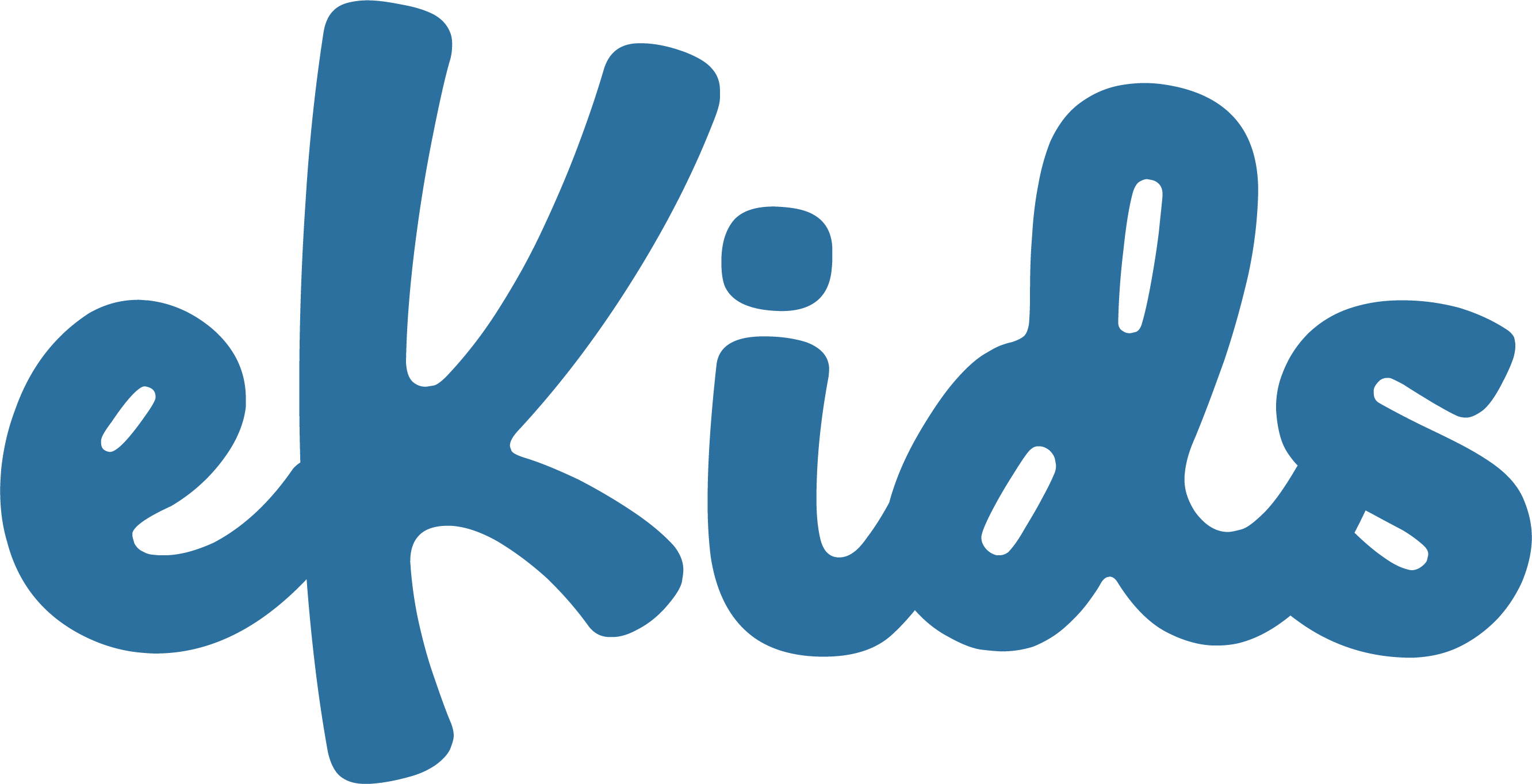 Blue stylized text reading 'eKids' in a playful font.