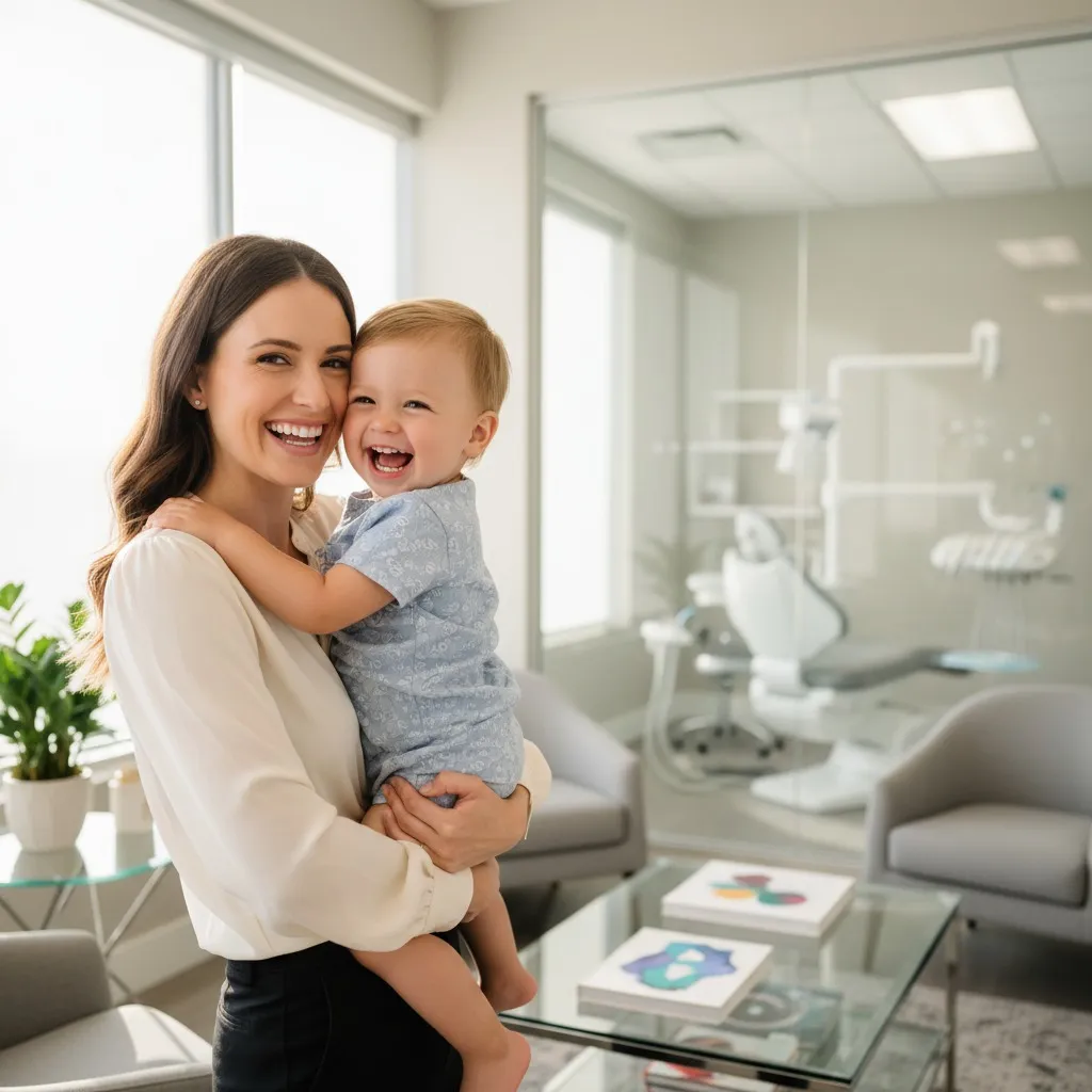 Mother and child at Kendrick Orthodontics in Kissimmee
