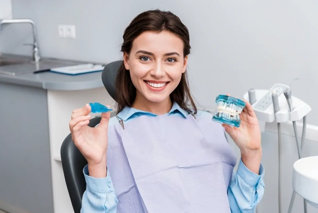 Smiling patient after orthodontic treatment