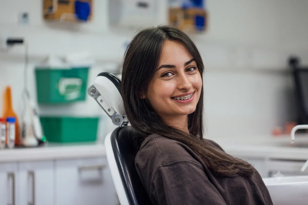 Adult patient smiling before orthodontic treatment in Kissimmee