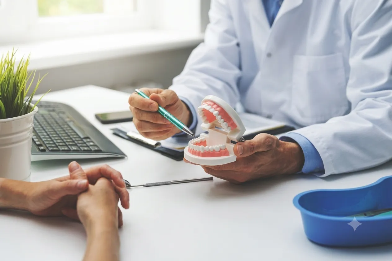 Orthodontist explaining a patient's treatment plan in Kissimmee