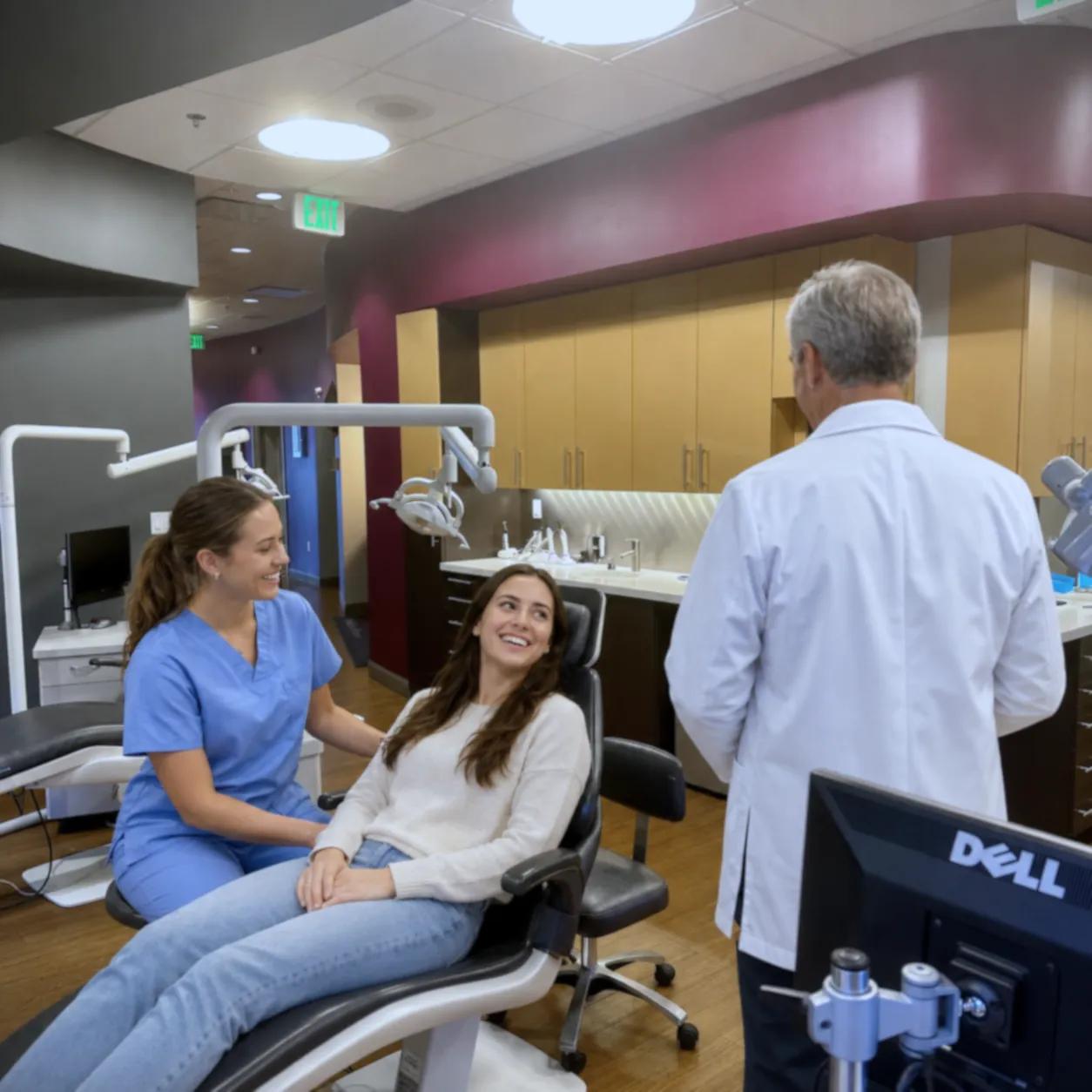 Orthodontic consultation with patient and doctor