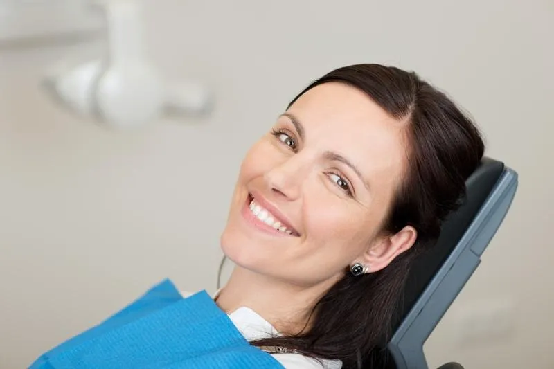 Patient smiling during crossbite evaluation at Kendrick Orthodontics in Kissimmee, FL