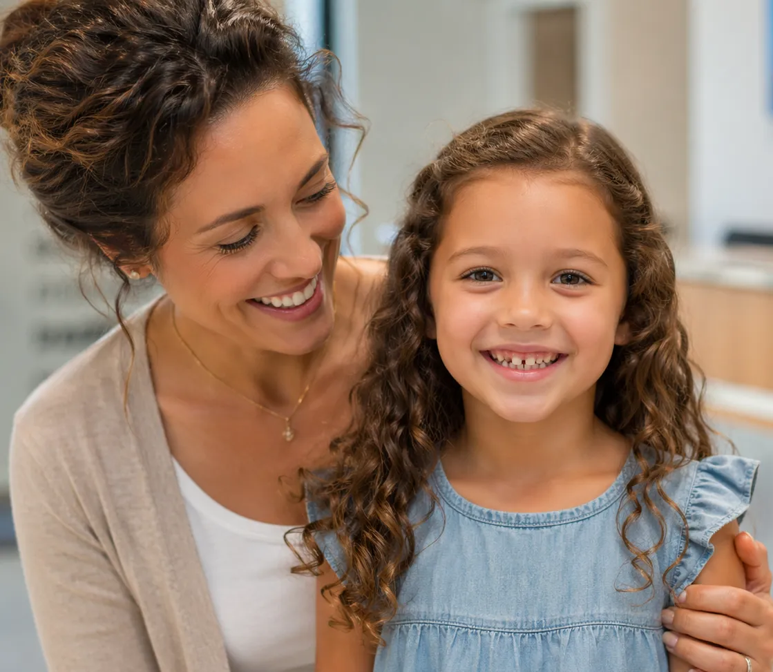 Child with parent during an early orthodontic evaluation at Kendrick Orthodontics