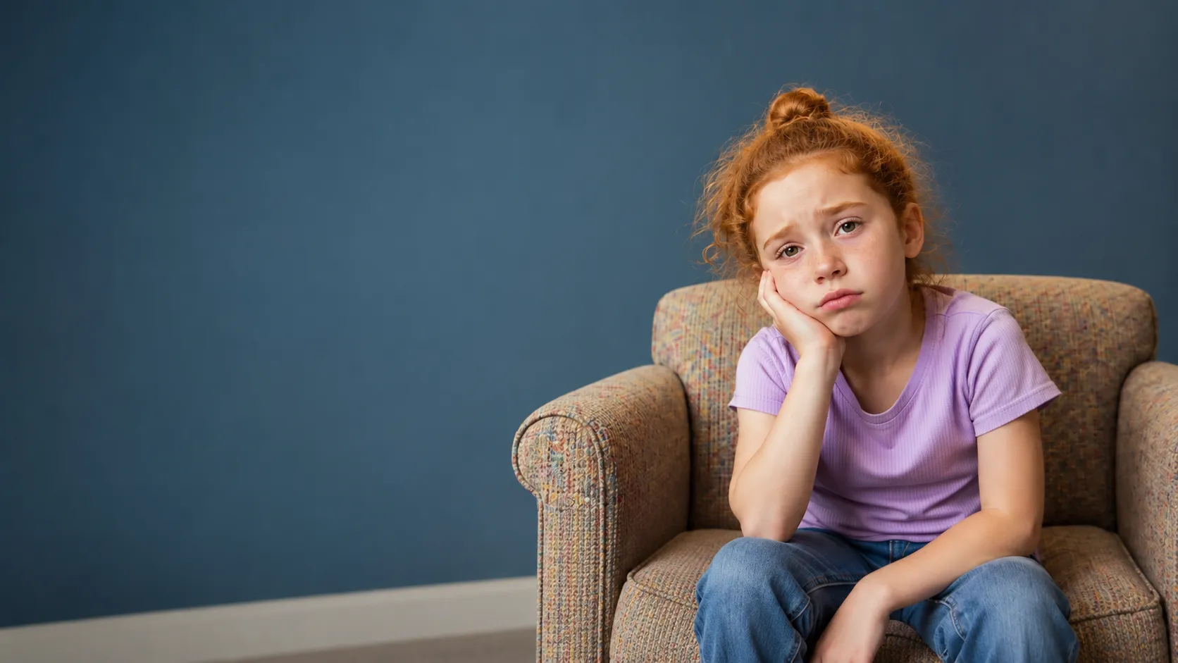 Young girl during an orthodontic visit