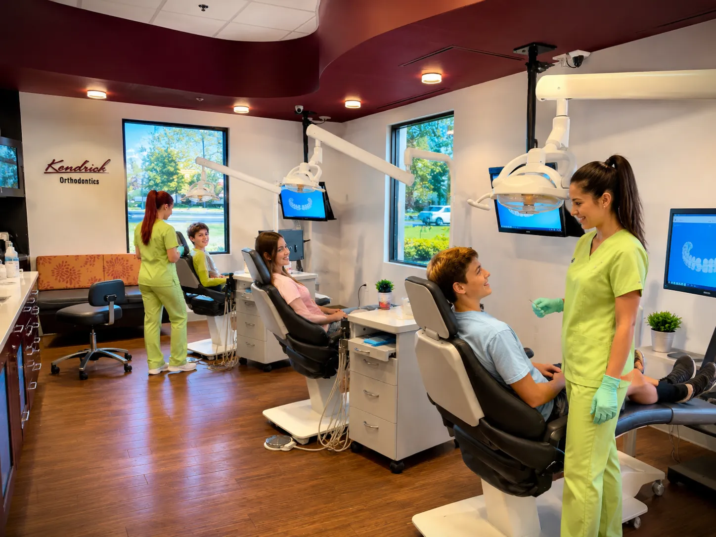 Bright orthodontic treatment area at Kendrick Orthodontics in Kissimmee, FL