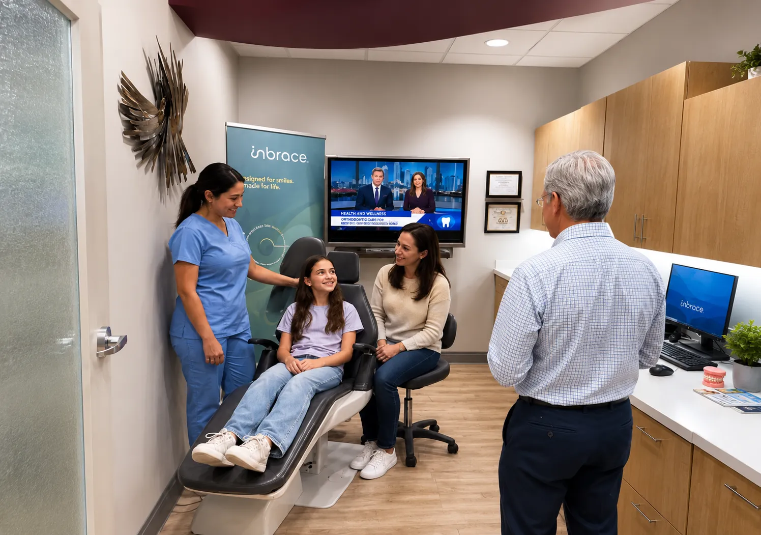 Child orthodontic consultation with family at Kendrick Orthodontics in Kissimmee, FL