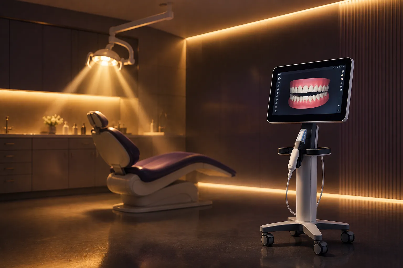 iTero digital scan illustrating an open bite in a modern orthodontic office at Kendrick Orthodontics in Kissimmee, FL