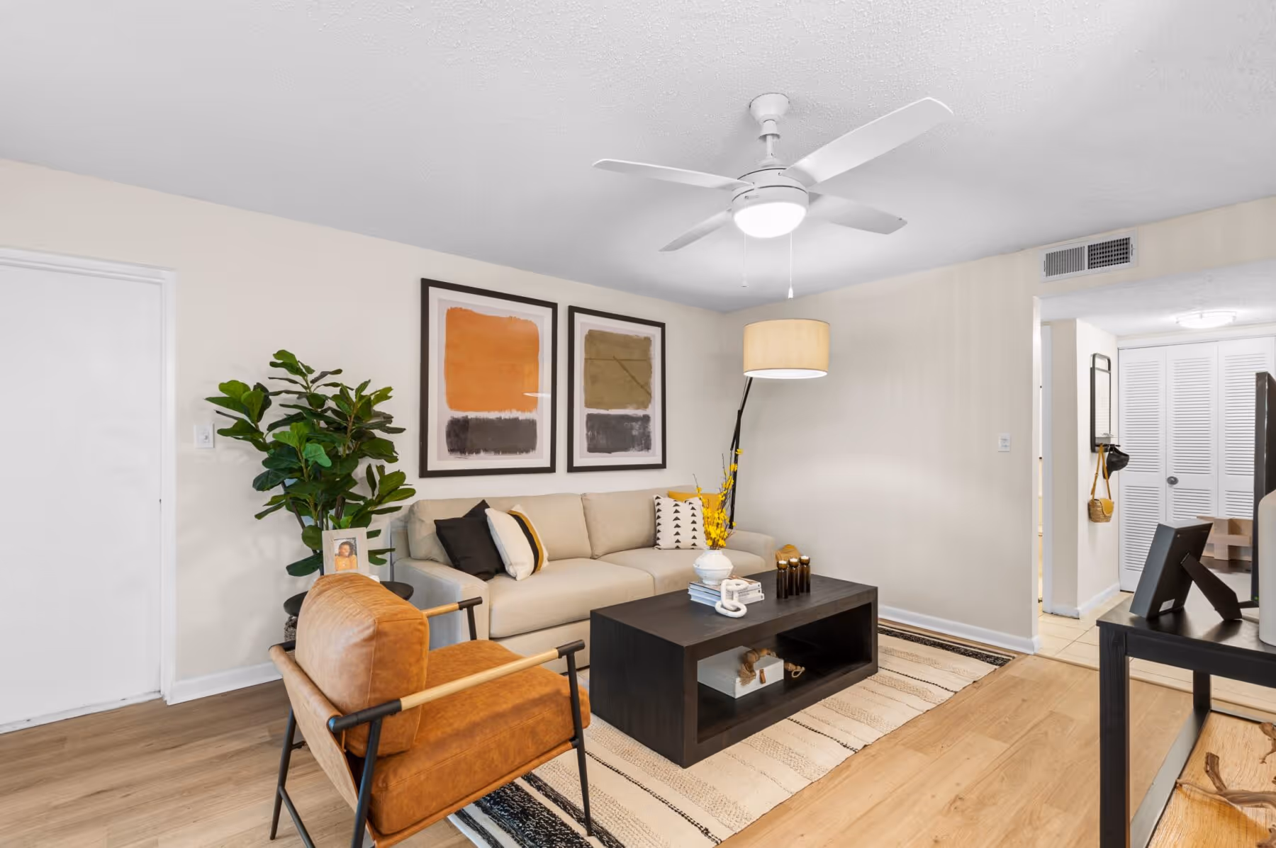 Living room with furniture