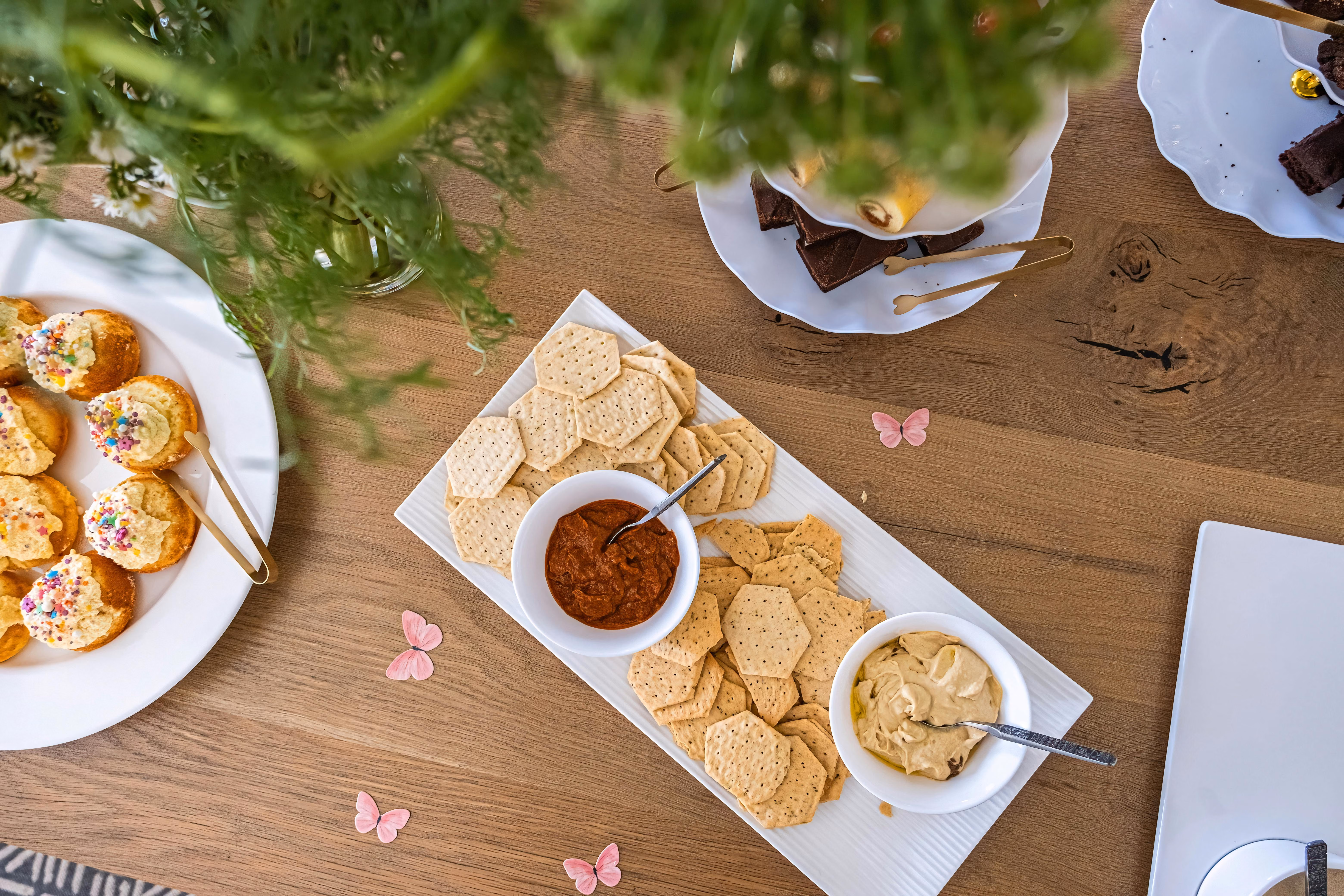 Food on table stock image