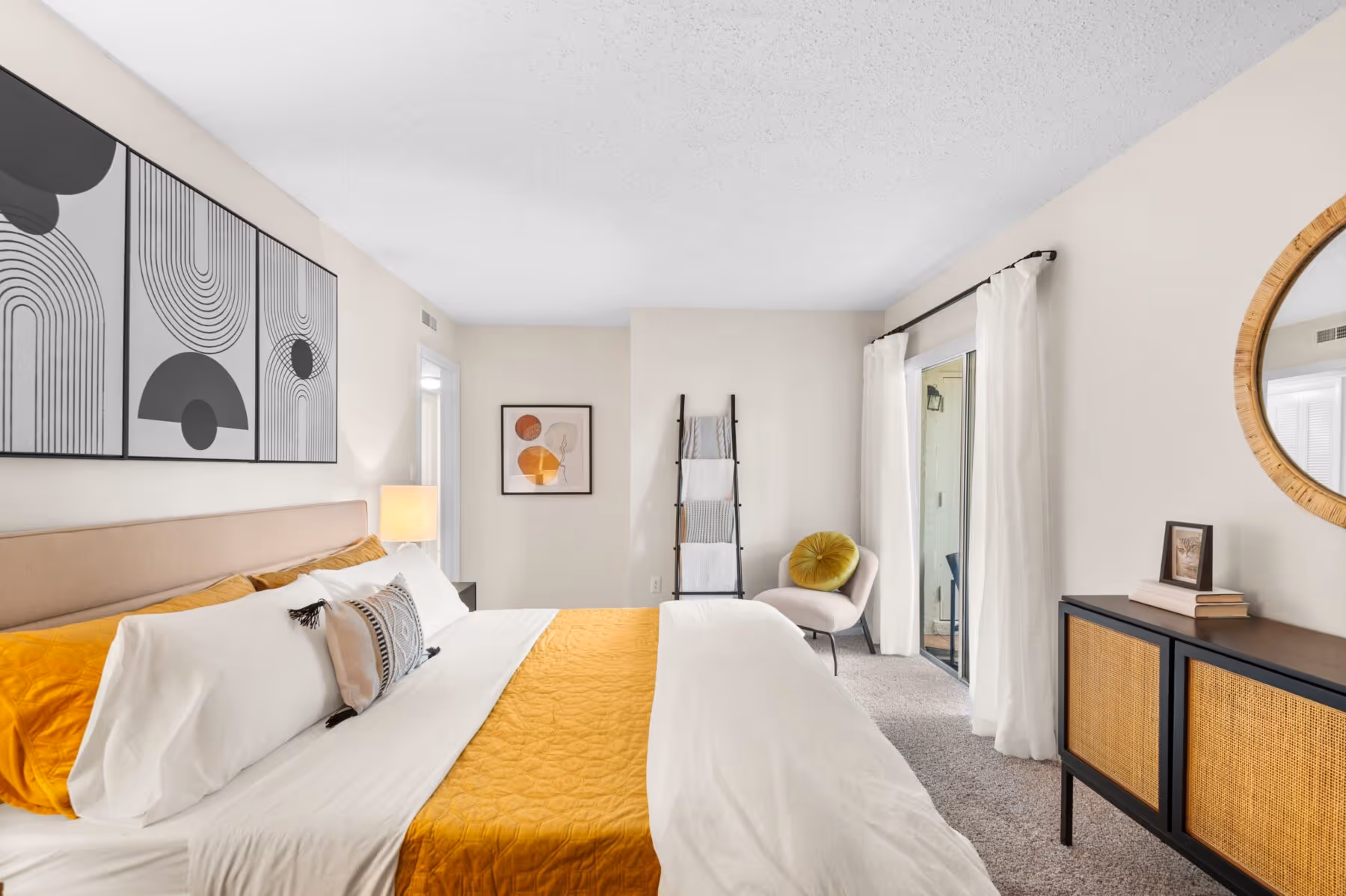 Bedroom with bed and decor