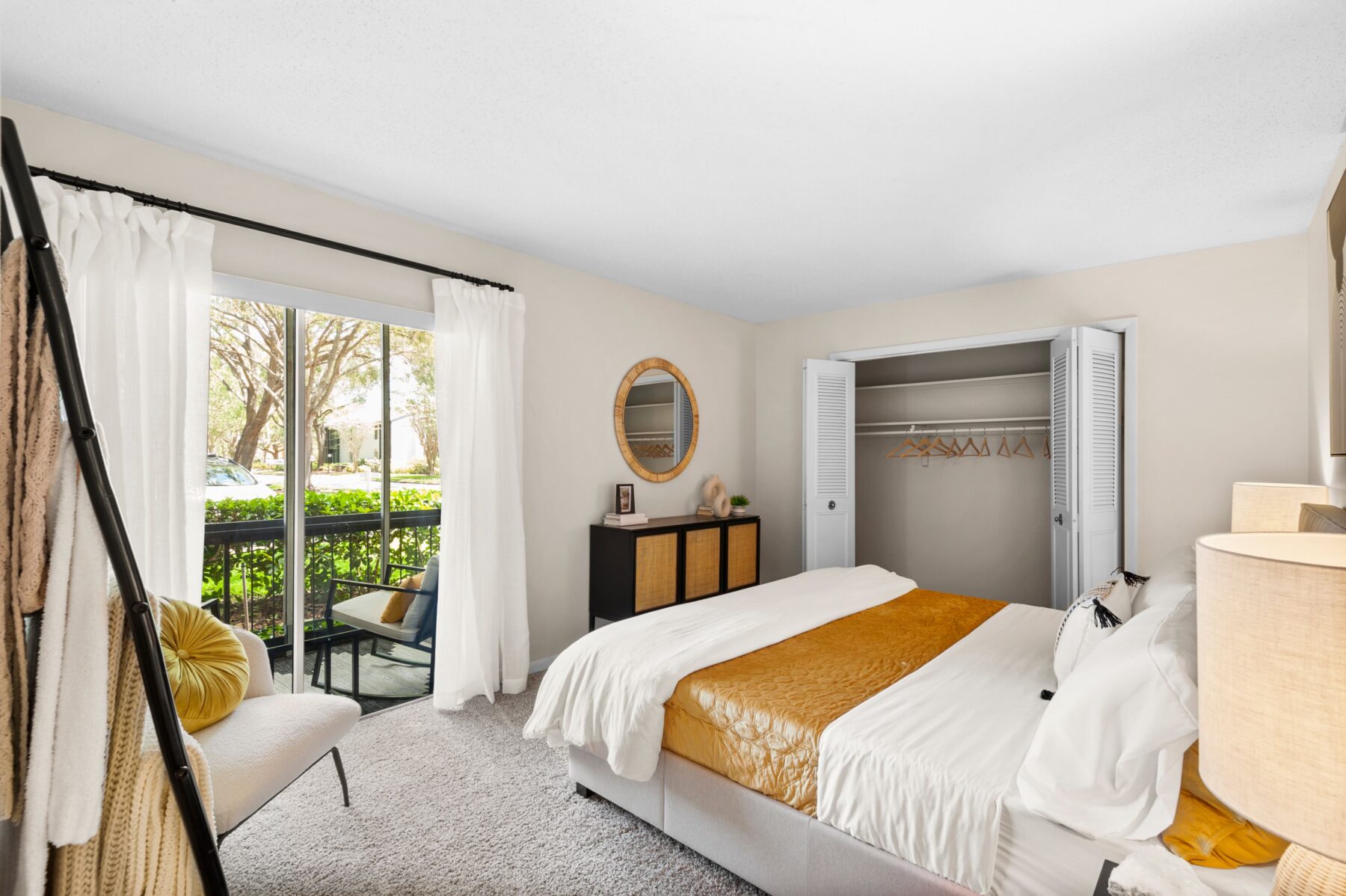 Bedroom with bed and decor