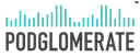 Podglomerate logo with vertical bar shapes above text in gray and teal.