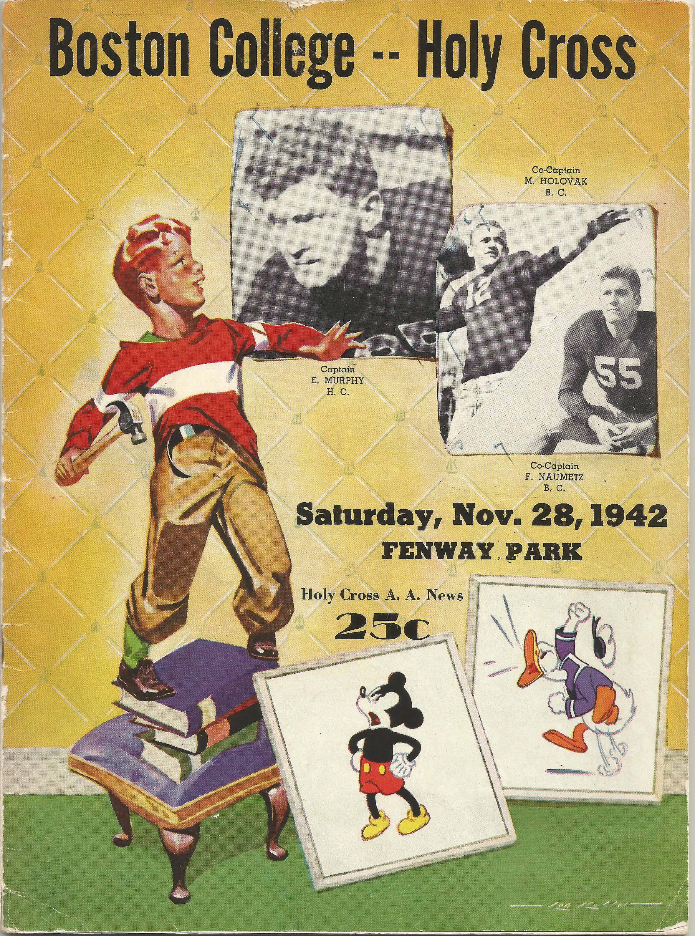 Boston College / Holy Cross game flyer