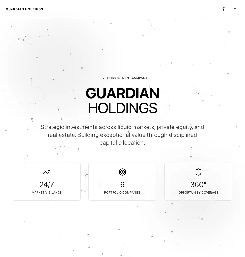 Website design, build and content for a Sofia private investment company active in liquid markets, private equity and real estate.
