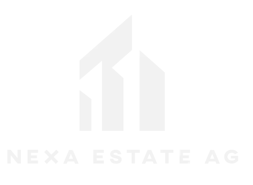 Nexa Firmenlogo mit stilisierten drei weißen Balken auf weißem Hintergrund.