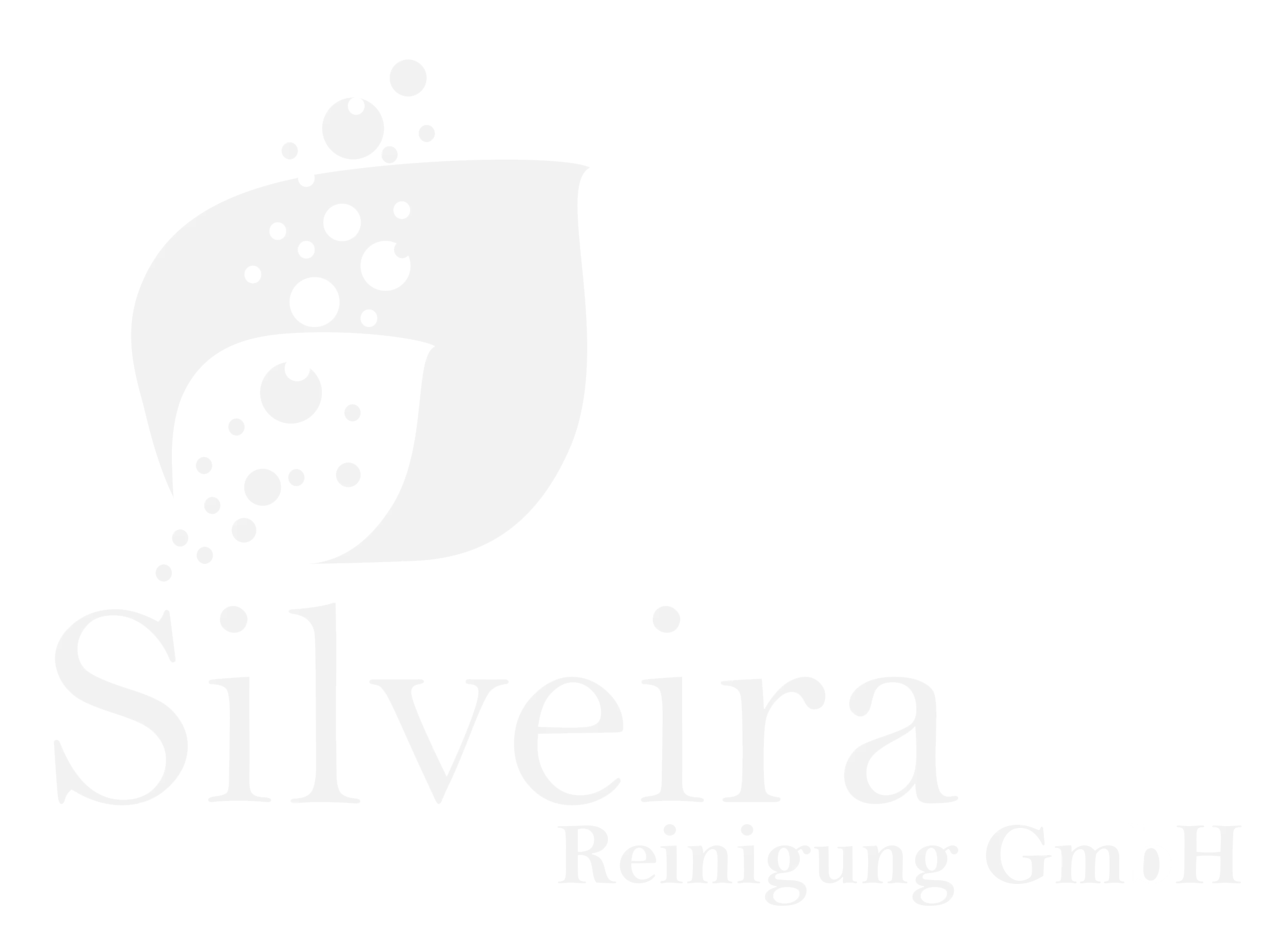 Logo von Silveira Reinigung GmbH mit stilisiertem Blatt und Blasen.