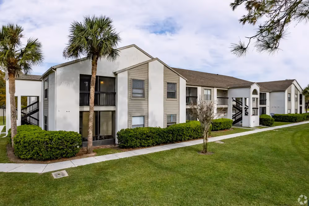 Exterior with palm trees