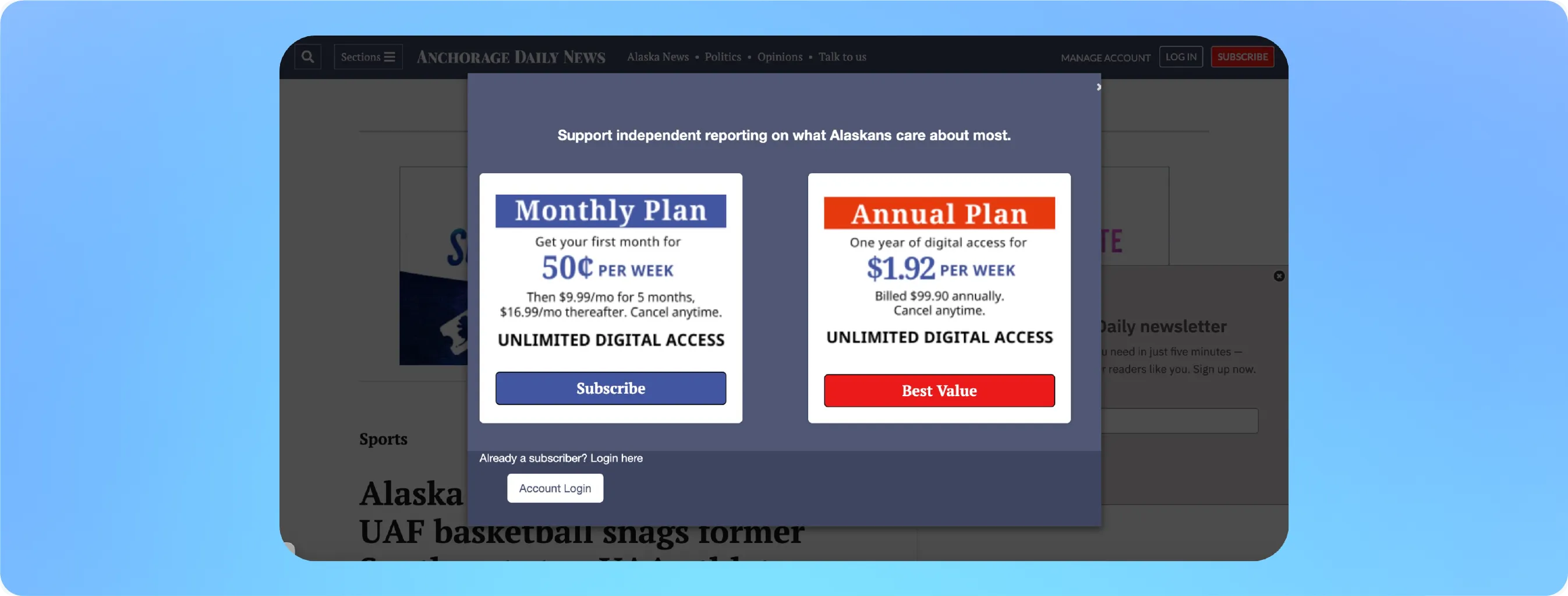 Anchorage Daily News Case Study