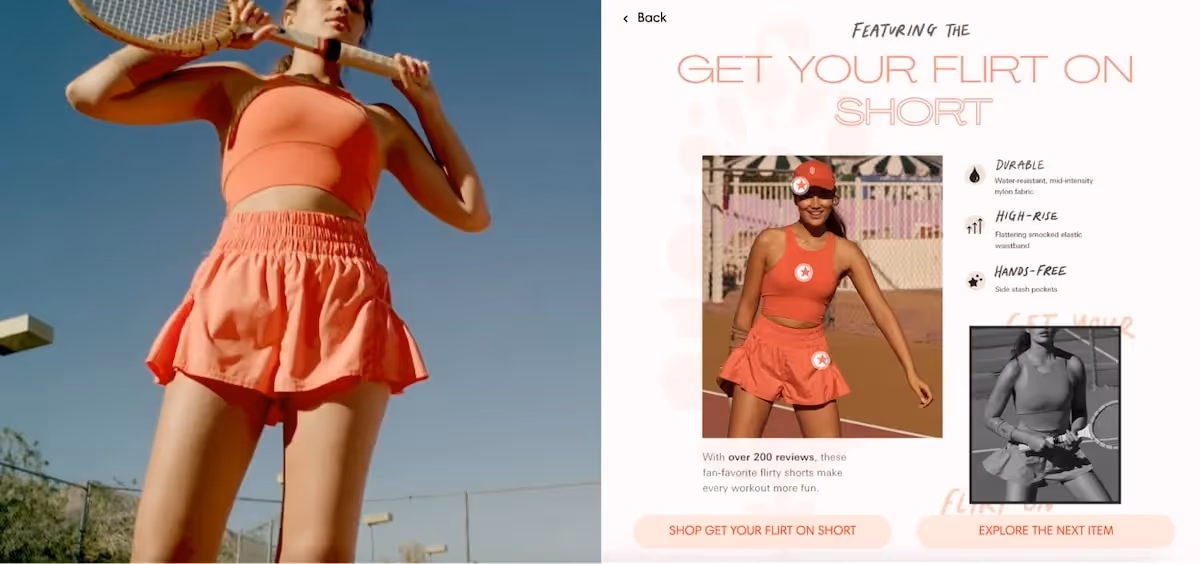 A LookBook featuring tennis players developed by Free People.