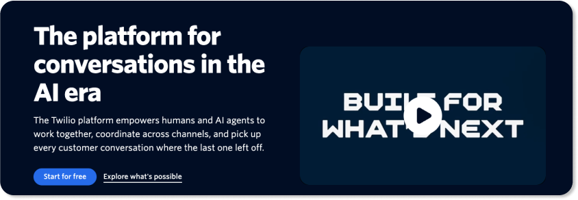 Twilio homepage image