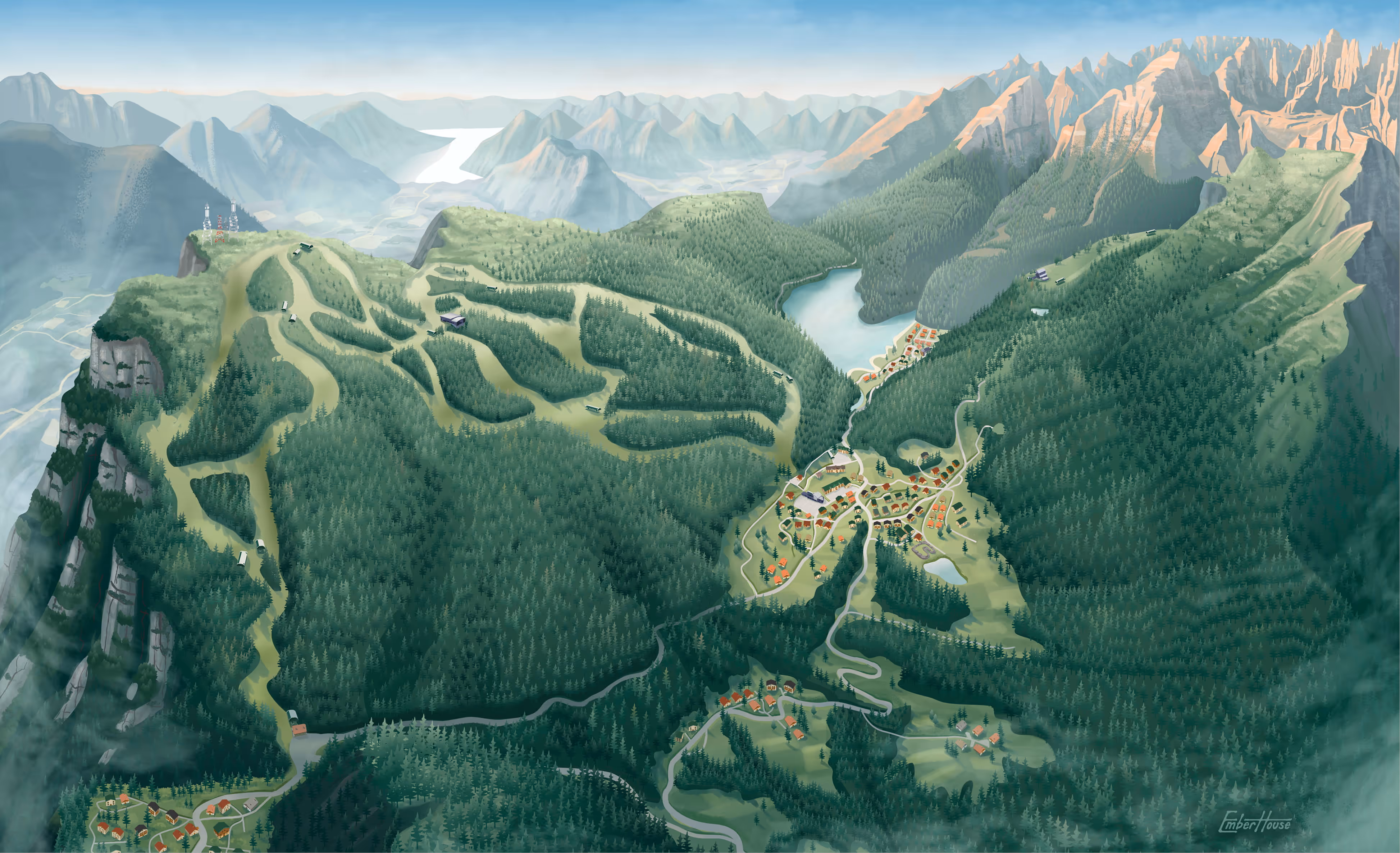 Topographic map background