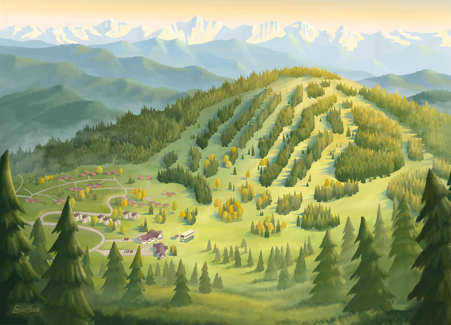 Granby Ranch summer illustrated map